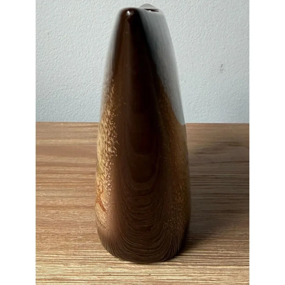 Vintage Sayei Japan MCM Pottery Vase Lascaux Cave Art Bulls Tribal Ceramic